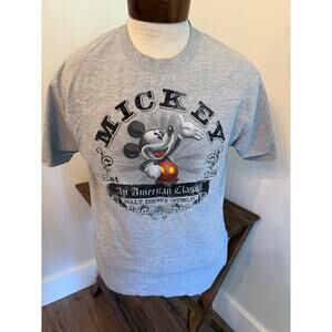 Mickey An American Classic Men’s Gray Short Sleeve Size L WDW by Hanes
